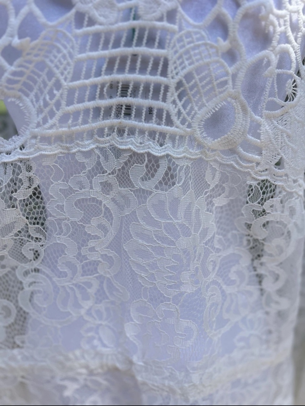 Antica sartoria Elegant White Lace Swim Cover-Up NWT O/S - Picture 5 of 10